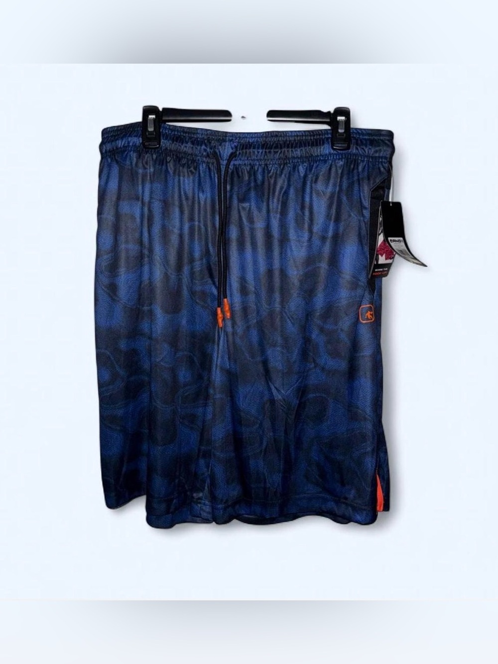 AND1 Men's XL Post Up Basketball Shorts NWT Blue Swirl Camo Mesh Athletic Gym